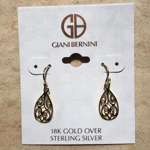Giani Bernini Open Filigree Earrings, 18K Gold Over Sterling Silver